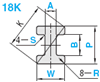 พั้นช์ไกด์บูชรูปร่างพิเศษ)（รูปทรงตรงปลายพิน：5J） 18K