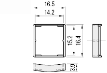 สต็อปเปอร์ก่อนการติดตั้งสำหรับกรอบอลูมิเนียมซีรีส์ 6 (ความกว้างร่อง 8 มม.): ภาพที่เกี่ยวข้อง