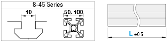 รูปภาพที่เกี่ยวข้อง : อลูมิเนียมเฟรม ซีรี่ส์ 8-50 / สล็อต กว้าง 10 / ขนาด 50 × 50 มม.