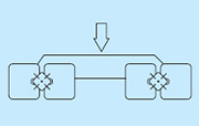 รางสไลด์แบบลูกกลิ้ง MISUMI นำทาง สโตรค/ระยะเคลื่อนที่ ระยะการเคลื่อนที่ซ้ายและขวาแบบสมมาตร