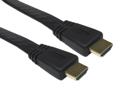 RS PRO 4K เกลียวนอก สาย HDMI เป็น สายไฟ เกลียวนอก , 5 ม., สีดำ (182-8576)