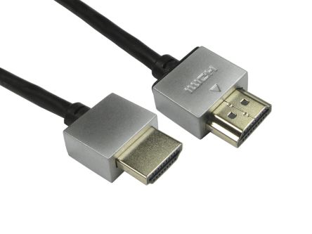RS PRO 4K เกลียวนอก สาย HDMI เป็น สายไฟ เกลียวนอก , 5 ม., สีดำ (182-8777)