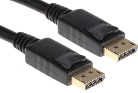 สายไฟ DisplayPort เกลียวนอก RS PRO ไปยังพอร์ตดิสเพลย์ พอร์ตเชื่อมต่อ DisplayPort เกลียวนอก , 1080p, 5 ม