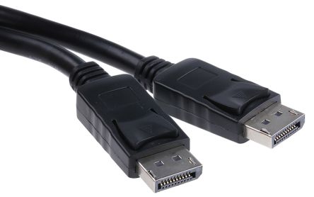 สาย DisplayPort เกลียวนอก RS PRO ถึง พอร์ตเชื่อมต่อ เกลียวนอก สายไฟ 5 ม