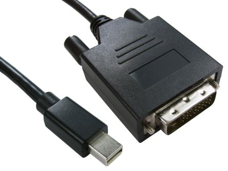 RS PRO mini DisplayPort เกลียวนอก กับ สายไฟ พอร์ตเชื่อมต่อ แสดงผล DVI-D เกลียวนอก , 1080p, 3 ม