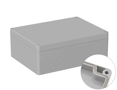 RS PRO กล่องหุ้มเอนกประสงค์ ABS สีเทา, IP66, IK07, 150 × 200 × 75 มม.