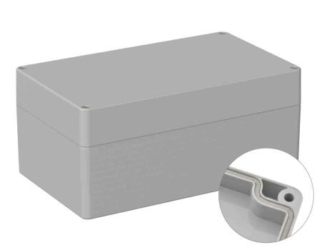 กล่องหุ้มอเนกประสงค์ โพลีคาร์บอเนต สีเทา RS PRO, IP66, IK07, 120 × 200 × 90 มม.
