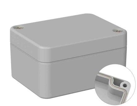 กล่องหุ้มอเนกประสงค์ โพลีคาร์บอเนต สีเทา RS PRO, IP66, IK07, 50 × 65 × 35 มม.
