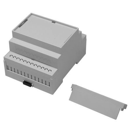 ประเภทกล่องหุ้มด้านบน ตัน RS PRO, 71.2 × 90 × 58 มม., ชุดกล่องหุ้ม รางปีกนก (DIN Rail) โพลีคาร์บอเนต