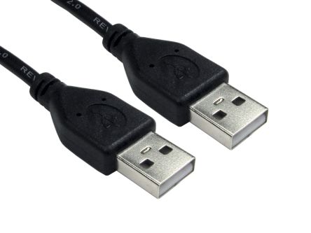 RS PRO สาย USB A ตัวผู้ เป็น USB A ตัวผู้, USB 2.0, 500 มม.
