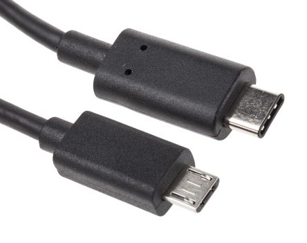 สาย RS PRO เกลียวนอก USB C ถึง micro USB B เกลียวนอก , สายไฟ 3.1, 2 ม