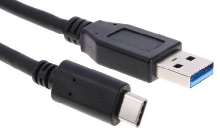 RS PRO เกลียวนอก สาย USB C ถึง USB A เกลียวนอก , สายไฟ 3.0, 1 ม