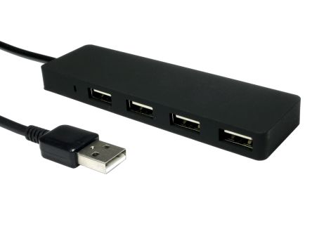 RS PRO 4x USB A พอร์ตเชื่อมต่อ ฮับ, USB 2.0 - ใช้พลังงานจาก USB