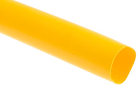 ท่อหด หุ้มด้วย กาว RS PRO สีเหลือง เส้นผ่านศูนย์กลางปลอก 12.7 มม. x ยาว 1.2 ม. อัตราส่วน 3:1