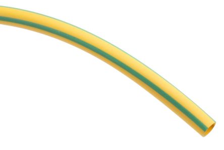 ท่อ การหดตัวด้วยความร้อน RS PRO สีเขียว สีเหลือง เส้นผ่านศูนย์กลางปลอก 3 มม. อัตราส่วน 3:1
