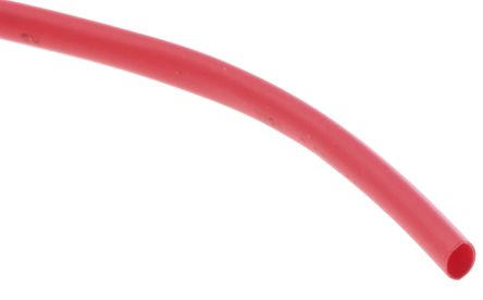 ท่อ การหดตัวด้วยความร้อน RS PRO สีแดง เส้นผ่านศูนย์กลางปลอก 1.6 มม. x ยาว 10 ม. อัตราส่วน 2:1