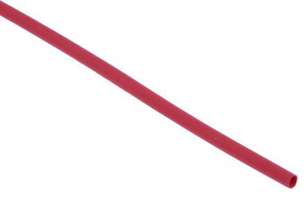 ท่อ การหดตัวด้วยความร้อน RS PRO สีแดง เส้นผ่านศูนย์กลางปลอก 2.4 มม. x ยาว 1.2 ม. อัตราส่วน 2:1