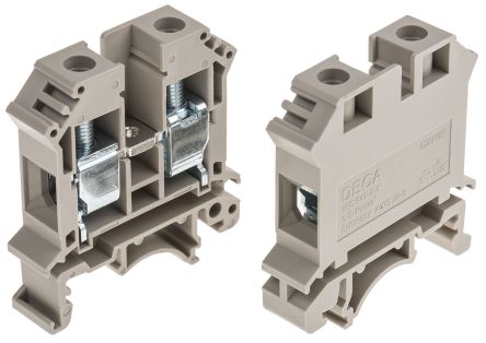 เทอร์มินอล รางปีกนก (DIN Rail) สีเบจ RS PRO , 24 ถึง 6 AWG, 2.5 มม.², 800 V