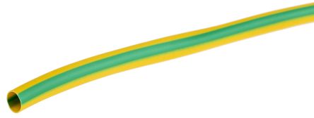 RS PRO พีวีซี สีเขียว ปลอก สายไฟ สีเหลือง เส้นผ่านศูนย์กลาง 6 มม. ยาว 10 ม