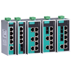 การใช้งานใน อุตสาหกรรม 5/8 พอร์ตเชื่อมต่อ Unmanaged switch เครือข่ายอีเธอร์เน็ต (ethernet) สวิตช์ ( เคสคอมพิวเตอร์ โลหะ) (EDS-205A)