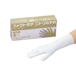 ถุงมือยางแบบบาง, ถุงมือ Fact-Gear ไนไตร (ชนิดยาว) (2-1616-01)