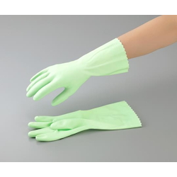 ถุงมือขนแกะ ไวนิล หนากลาง L เขียว 1 คู่