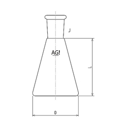 ขวดรูปชมพู่, 3,000 mL, 3250-3 series