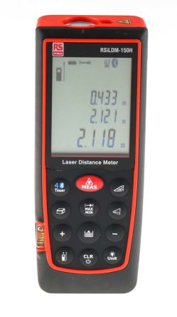 การวัดด้วยเลเซอร์ RS PRO ILDM-150H, ระยะ 0.05 ถึง 70 ม., ความแม่นยำ ± 1.5 มม.