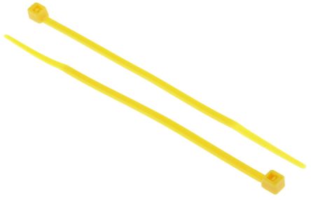 เข็มขัดรัดสายไฟ ไนล่อน RS PRO สีเหลือง 100 mm x 2.5 mm