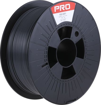 RS PRO เส้นใย เครื่องพิมพ์ 3D สีเทา 1.75 มม. 1 กก