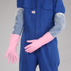 ถุงมือยาง PVC หนาพร้อม ปลอกแขนEA354GH-1