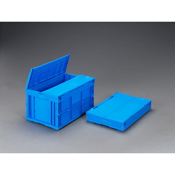 กล่องใส่ของแบบพับได้ ขนาด 40/48 ลิตร (สีฟ้ามีฝาปิด 2 ชิ้น)