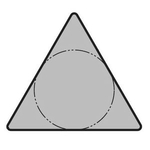 60 °สามเหลี่ยมบวกไม่มีรู TPMR &quot;ตัดปานกลาง&quot; (TPMR110304G-TN60)