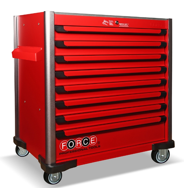 RED 8 DRAWER JUMBO TROLLEY