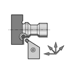 CoroCut 1/2 ดอกสว่าน ก้าน การตัดแต่งขึ้นรูปด้วยเครื่องจักร โปรไฟล์ (RX123J05-2525B-045)