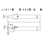 เหล็กกล้าไฮสปีด bit JIS11 รุ่น S502 รุ่น ใบมีดลบคม แบบกลม (TTB11-2)