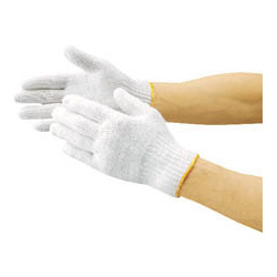ถุงมือ ผ้าฝ้าย แบบผสม ฝ้าย (ไซส์ S 10 คู่)