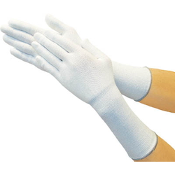 ถุงมือด้านใน HPPE สีขาวแบบยาว