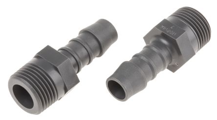 คอนเนคเตอร์ เนคเตอร์ สายยาง RS PRO , อะแดปเตอร์หาง สายยาง แบบตรง , BSP 3/8in 10 mm ID