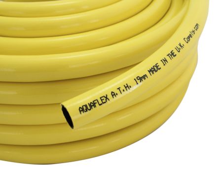 ท่อยืดหยุ่น PVC เสริมความแข็งแรง สีเหลือง RS PRO, 25 ม., เส้นผ่านศูนย์กลางภายใน 25 มม., เส้นผ่านศูนย์กลางภายนอก 32.5 มม.
