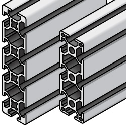 อะลูมิเนียมโปรไฟล์ 5 ซีรี่ย์ / ร่อง กว้าง 6/20 × 60,20 × 80mm