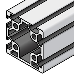 เฟรม อะลูมิเนียม 6 series แบบเหลี่ยม 60 × 60 มม. 3 ช่องด้านข้าง