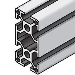 เฟรม อะลูมิเนียม 8-45 series สี่เหลี่ยม 45×90มม. 4ช่องด้านข้าง (KHFS8-4590-4000)