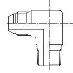 090 อแดปเตอร์แบบข้อศอก 90 °พร้อม เกลียว ทรงเรียว (ที่นั่ง เกลียวนอก 30 °) สำหรับ การเชื่อมต่อสายไฟ กับท่ออุปกรณ์