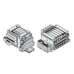 5- พอร์ตเชื่อมต่อ สลักเกลียว สำหรับบังคับการเลื่อนไปมา, VQ1000/2000, แมนิโฟล์ดฐานตั้งวาล์ว, G (ชุด สายแพ พร้อม เทอร์มินอลบล็อค)