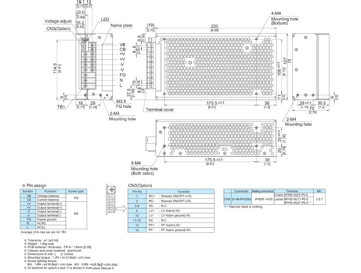 รุ่น ADA750F เอาท์พุตเดี่ยว 750W 