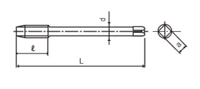 ดอกต๊าป HSS DIN Zero Tap ซีรีส์ V-DC-MT (FORM E), เมตริก DIN 374 