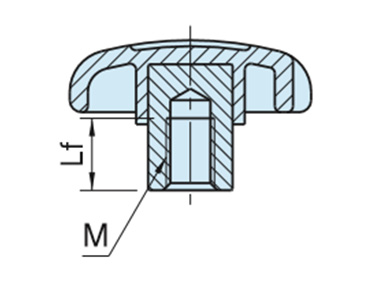Drawing แสดงโครงร่างของ EK-T/ EK-T-SUS แบบมีรูต๊าป