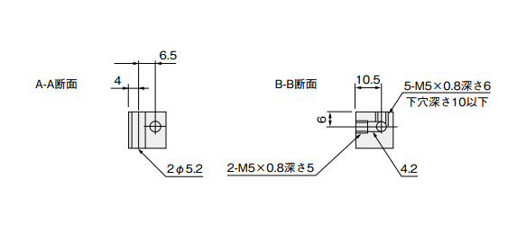 Drawing ระบุขนาด B ของ MBF10