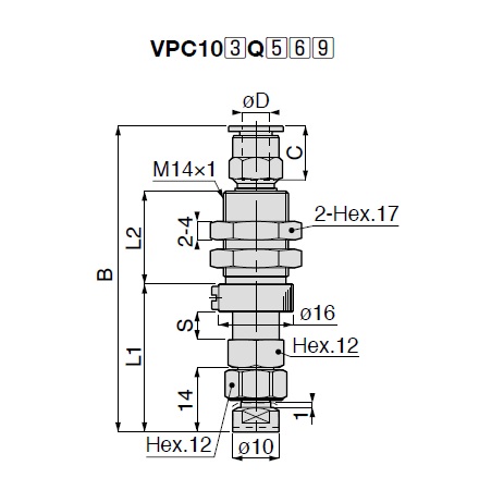 Long สโตรค/ระยะเคลื่อนที่, อุปกรณ์เสริม Mark Preventing Type, VPC, One Touch ข้อต่อฟิตติ้ง Type พร้อมฝาปิด